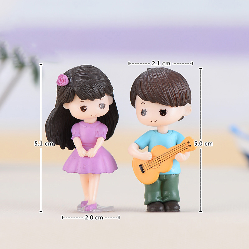 Guitar Couple Lover Miniature  - Car Accessories Xmas recension och pris