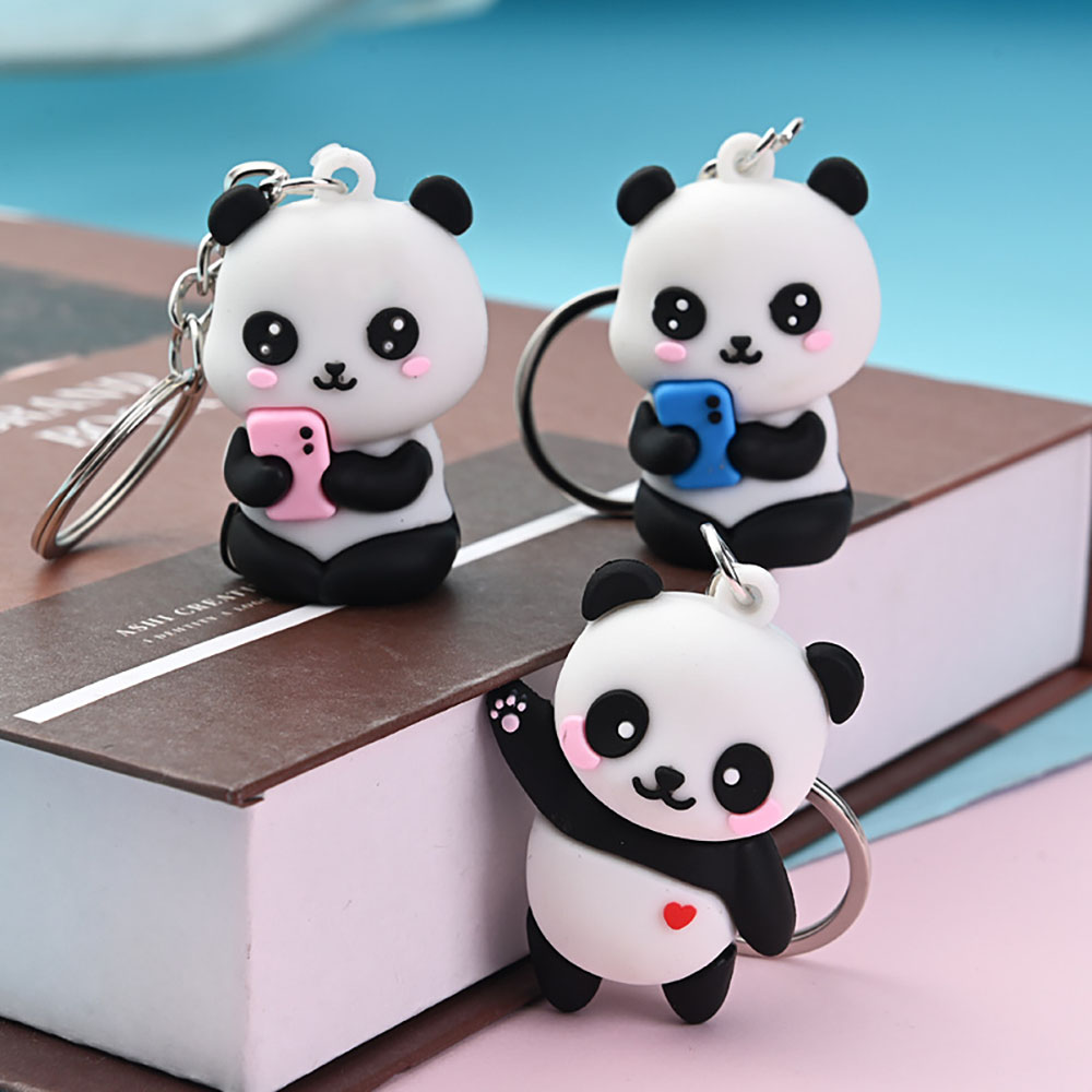 Cute Cartoon Couple Panda Keyc - Car Accessories Gift Ideas recension och pris