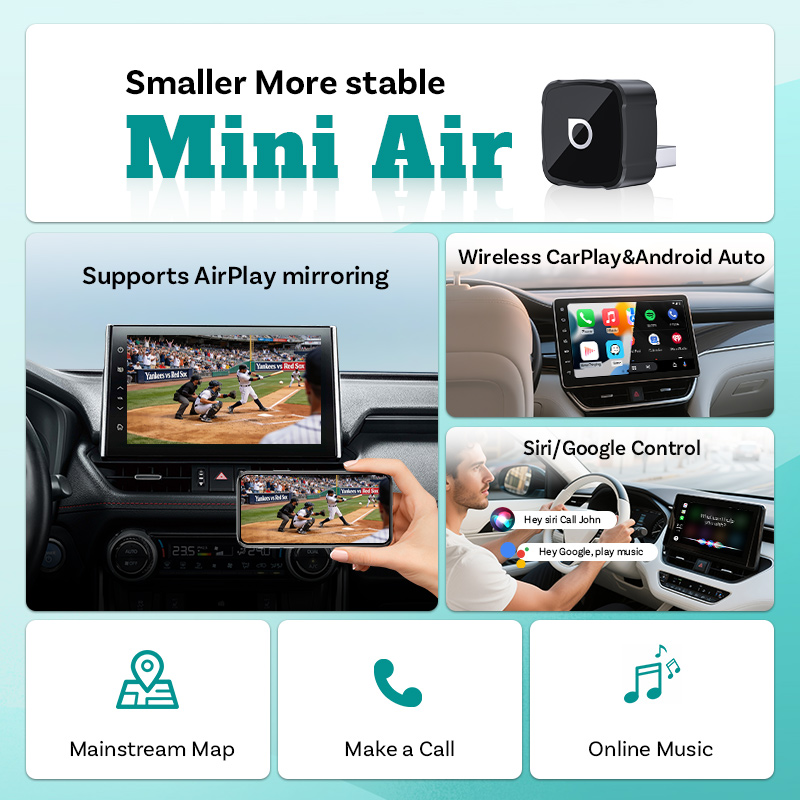 OTTOCAST MINI AIR Cube 4.0 Wir - Car Accessories Youtube recension och pris