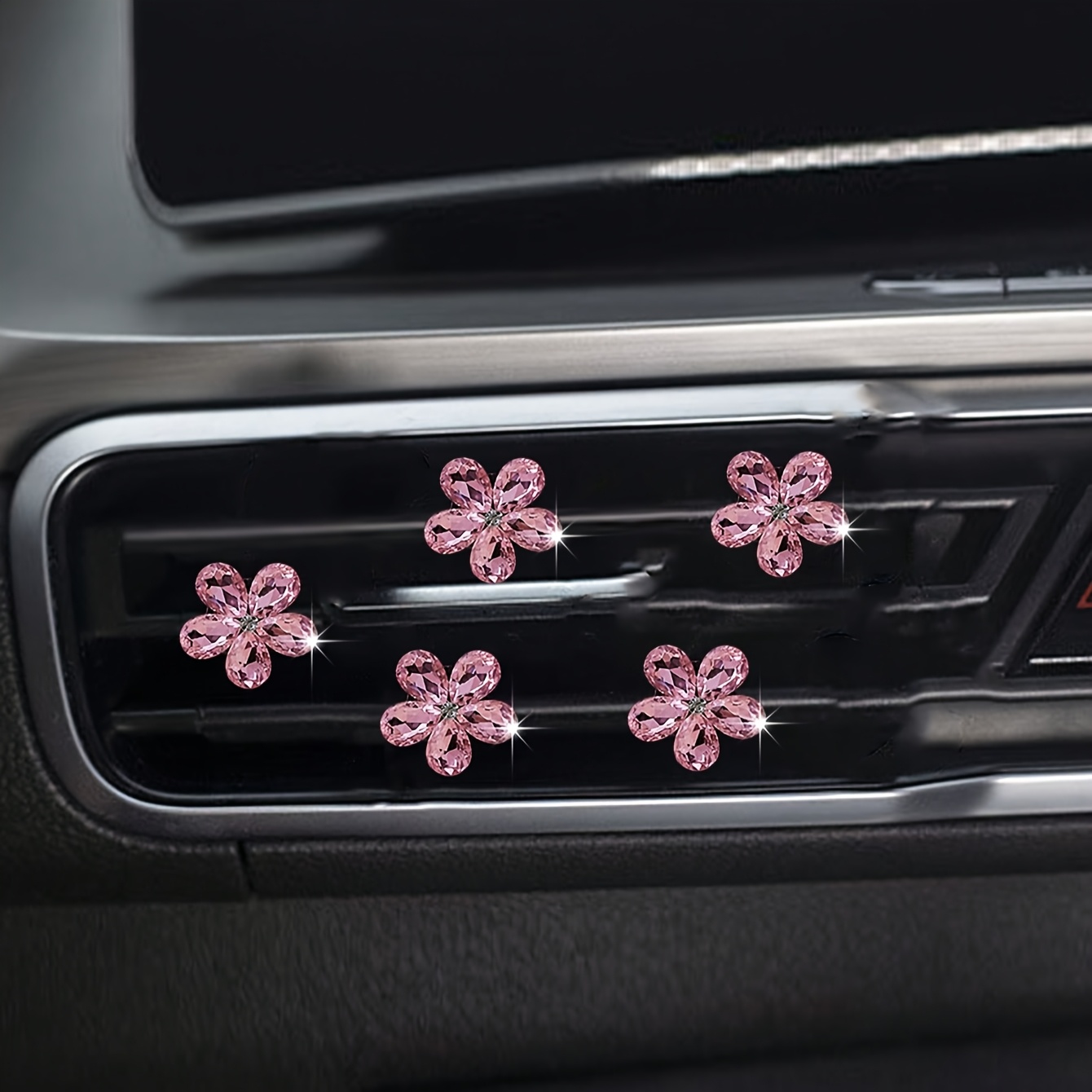 5Pcs Bling Crystal Flower Car  - Car Accessories Evil Eye recension och pris
