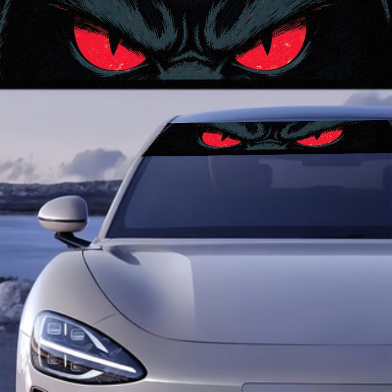 Car Windshield Sun Visor Banne - Car Accessories Evil Eye recension och pris