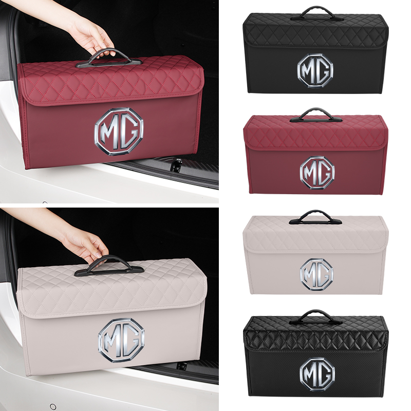 Car Trunk Storage Box Leather  - Car Seat Organizer recension och pris