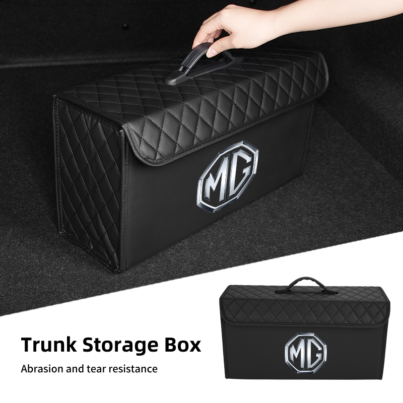 Car Trunk Storage Box Leather  - Car Seat Organizer recension och pris