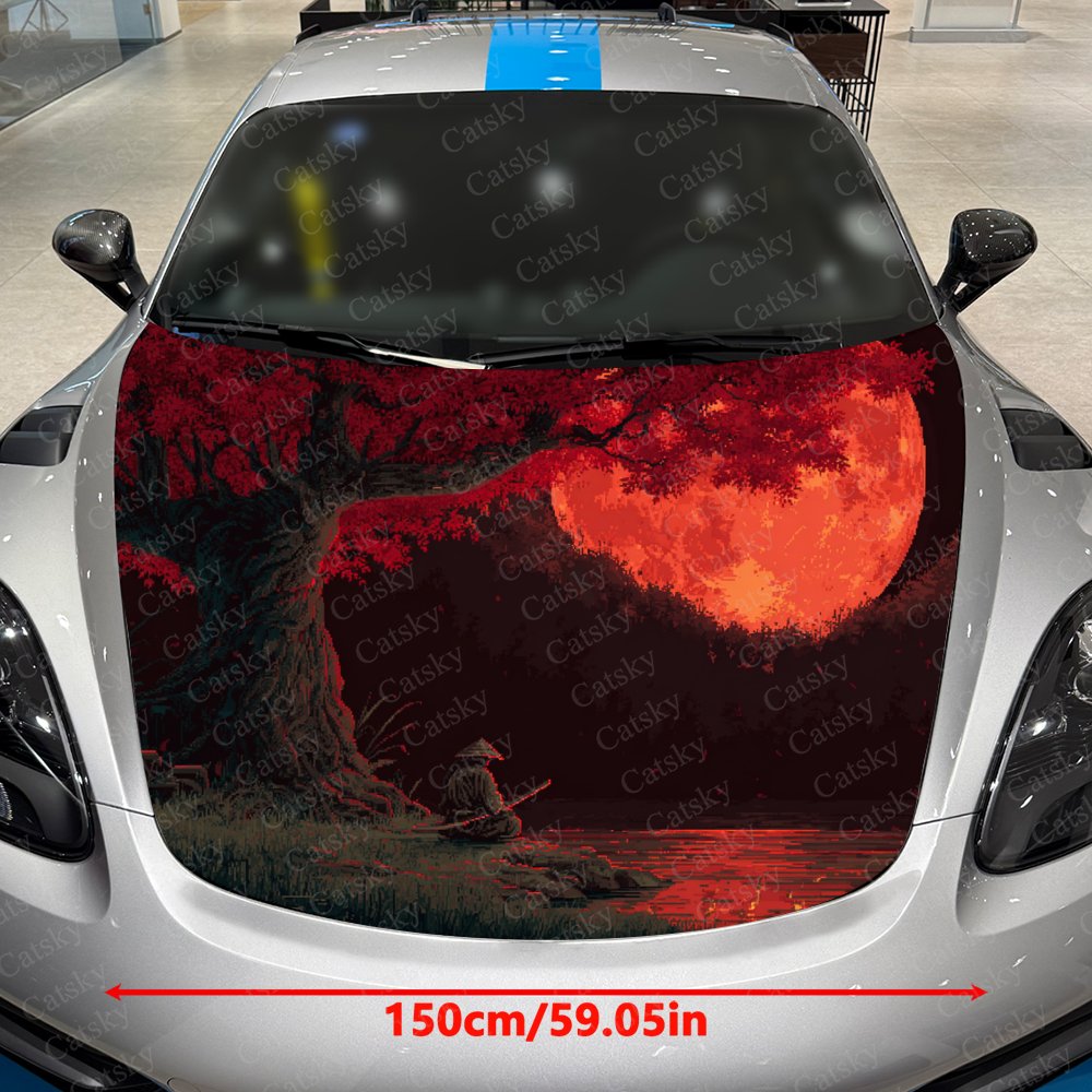Red Night Moon Warrior Car Hoo - Car Accessories Gift Ideas recension och pris