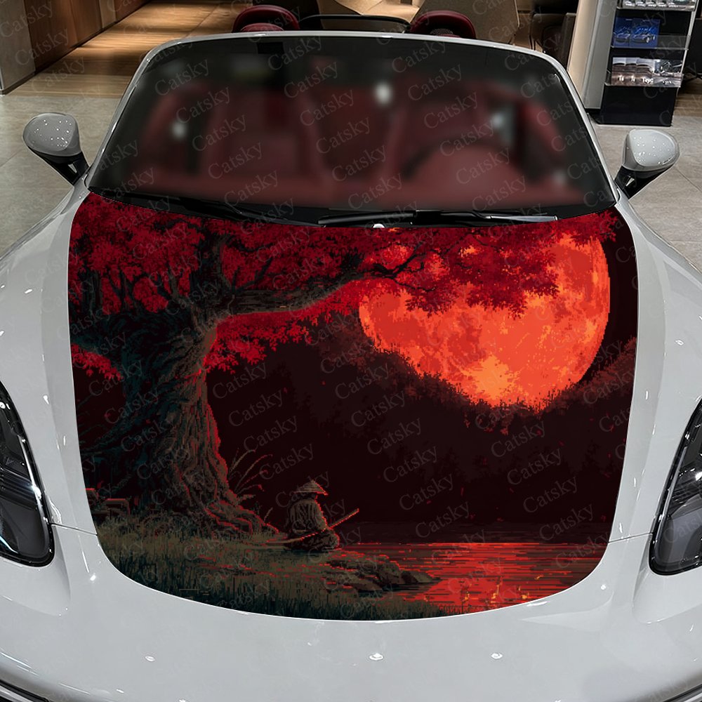 Red Night Moon Warrior Car Hoo - Car Accessories Gift Ideas recension och pris