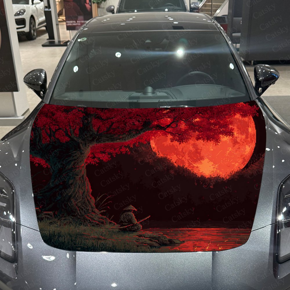 Red Night Moon Warrior Car Hoo - Car Accessories Gift Ideas recension och pris