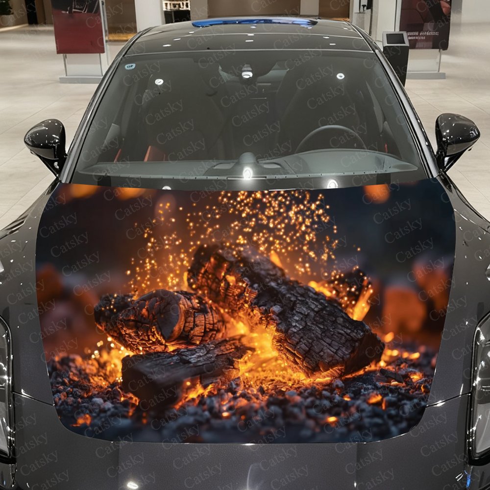 Bonfire Pile Car Hood Stickers - Car Accessories Gift Ideas recension och pris