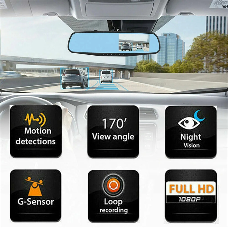 Mirror Dash Cam FHD Dual Lens  - Car Accessories Youtube recension och pris