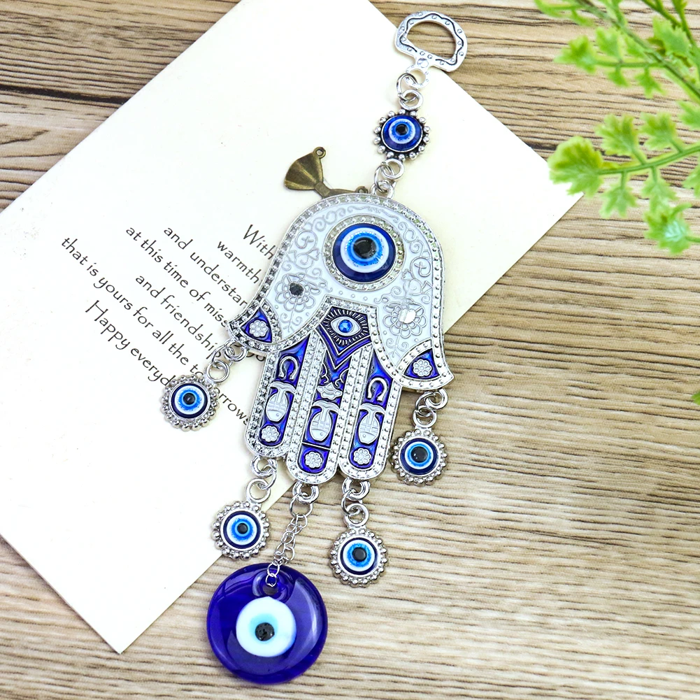 Turkish Fatima Palm Blue Eye K - Car Accessories Evil Eye recension och pris