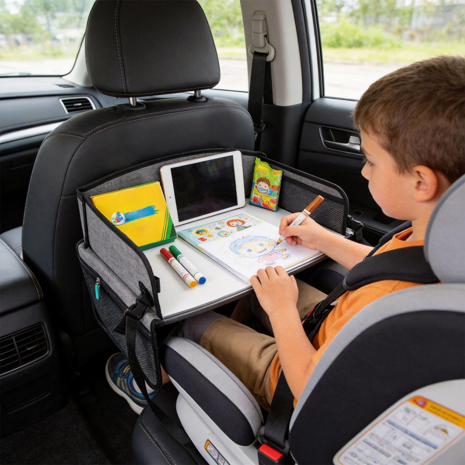 Kids Travel Tray With Pocket F - Car Seat Organizer recension och pris