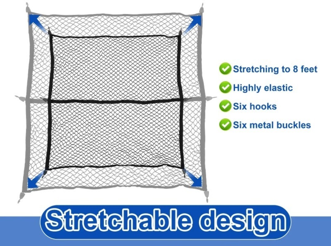Car Mesh Elastic Nylon Rear Ba - Car Cargo Net Trunk recension och pris