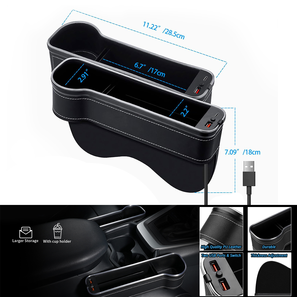Car Seat Gap Organizer with LE - Car Seat Organizer recension och pris