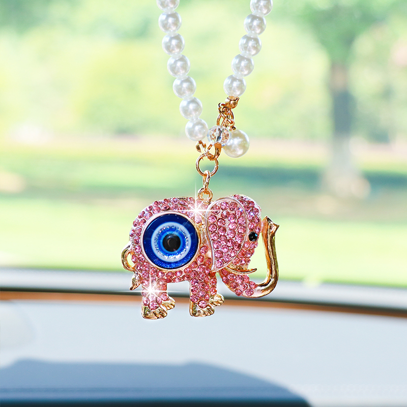 Creative Rhinestone Elephant C - Car Accessories Evil Eye recension och pris
