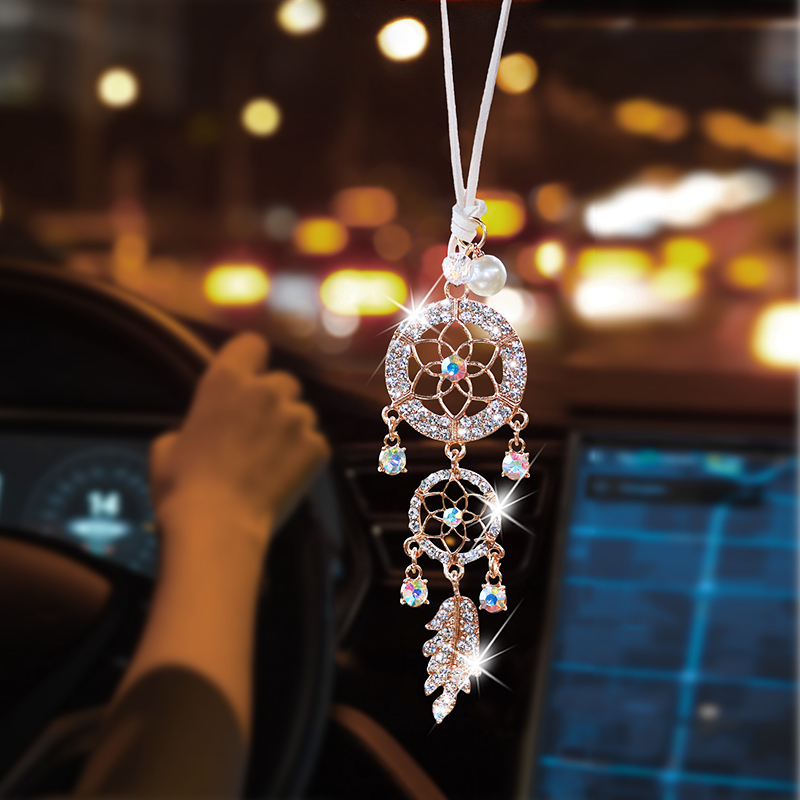 Diamond-encrusted Flower Shape - Car Accessories Evil Eye recension och pris