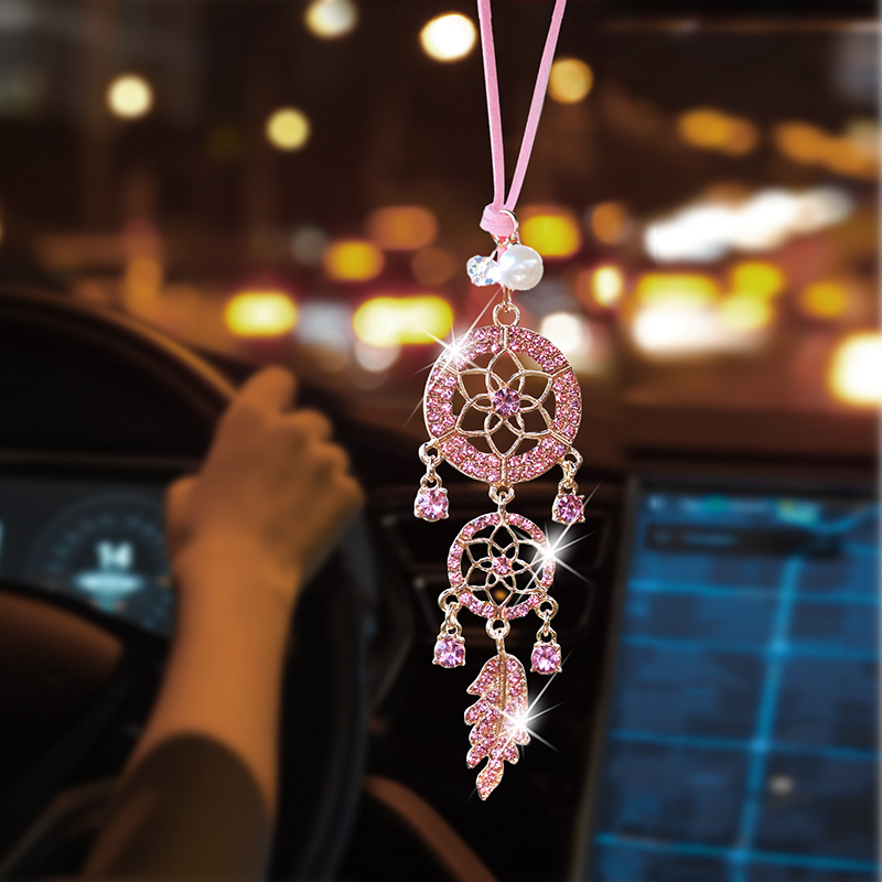 Diamond-encrusted Flower Shape - Car Accessories Evil Eye recension och pris