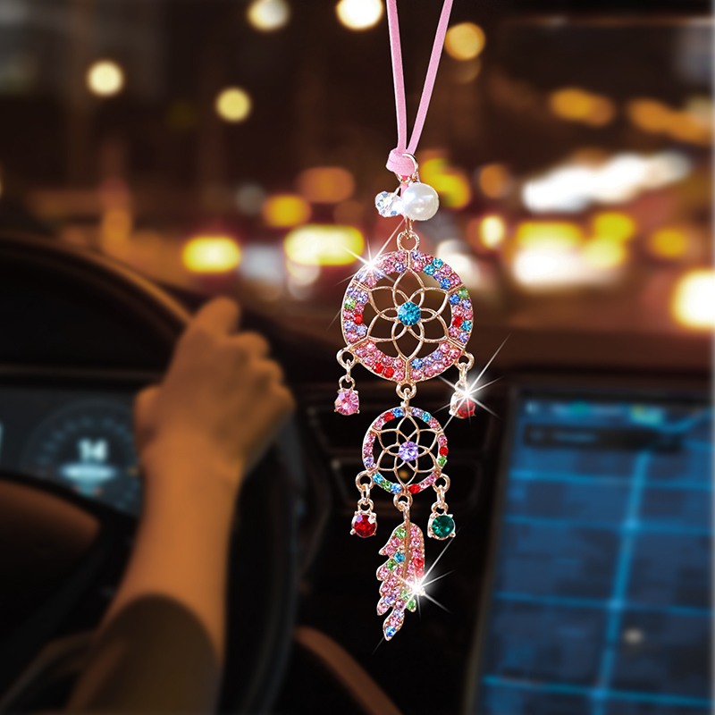 Diamond-encrusted Flower Shape - Car Accessories Evil Eye recension och pris
